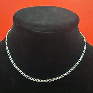 ✨ Vintage Sterling Silver Brick Link Choker (1960s–70s) ✨